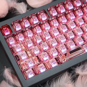 Pink Keycaps 157 Pcs Mechanical Keyboard Keycaps Custom Cherry MX Keycaps Backlit 01